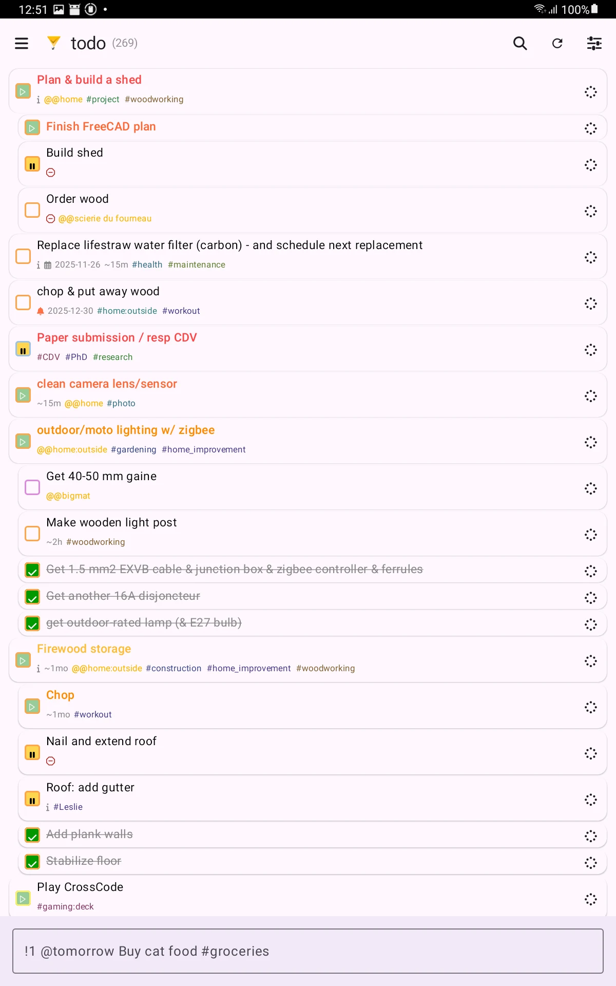 Cfait: Todo & Task Manager screenshot