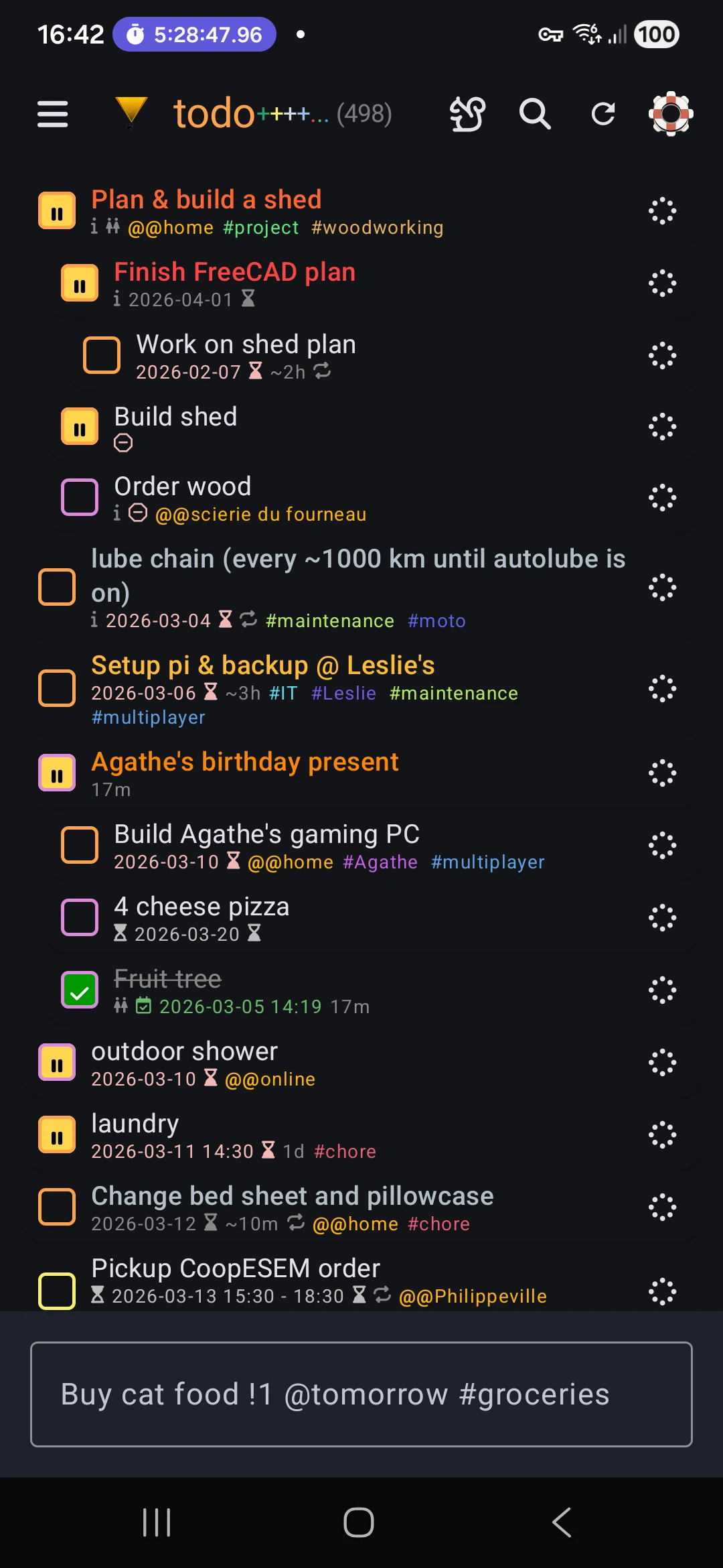 Cfait: Todo & Task Manager screenshot